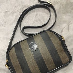 Vintage FENDI  Pequin Crossbody Bag Italy